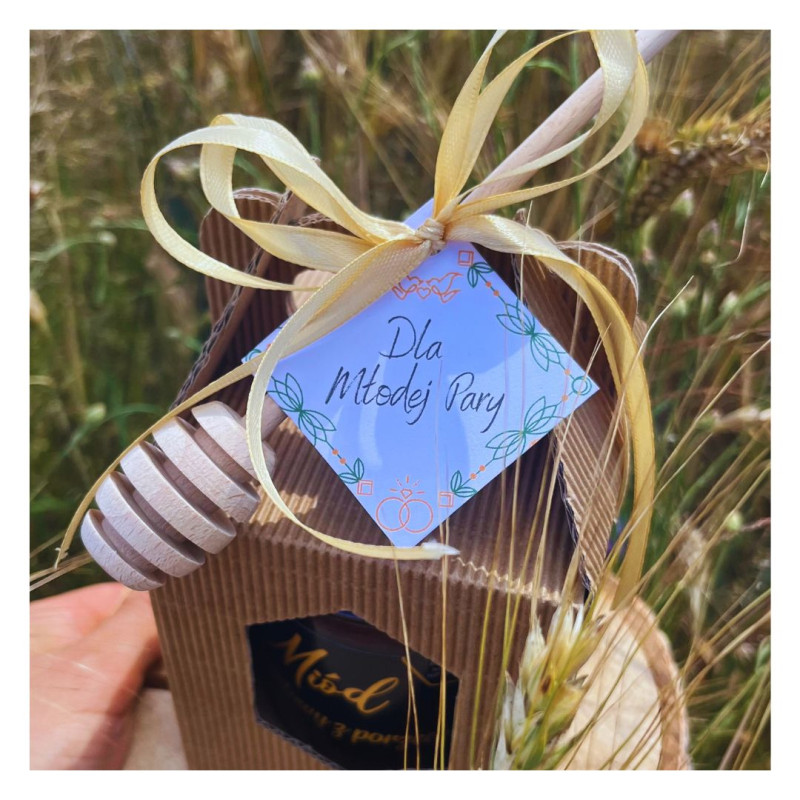 DLA MŁODEJ PARY PREZENT Z MIODEM 0,4kg